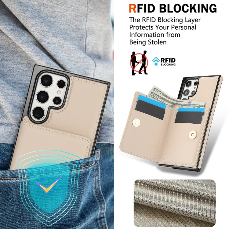 For Samsung Galaxy S22 Ultra 5G RFID Anti-theft Card Ring Holder Phone Case