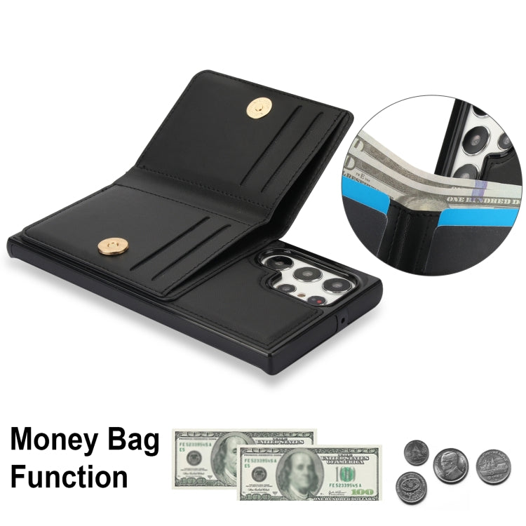 For Samsung Galaxy S22 Ultra 5G RFID Anti-theft Card Ring Holder Phone Case