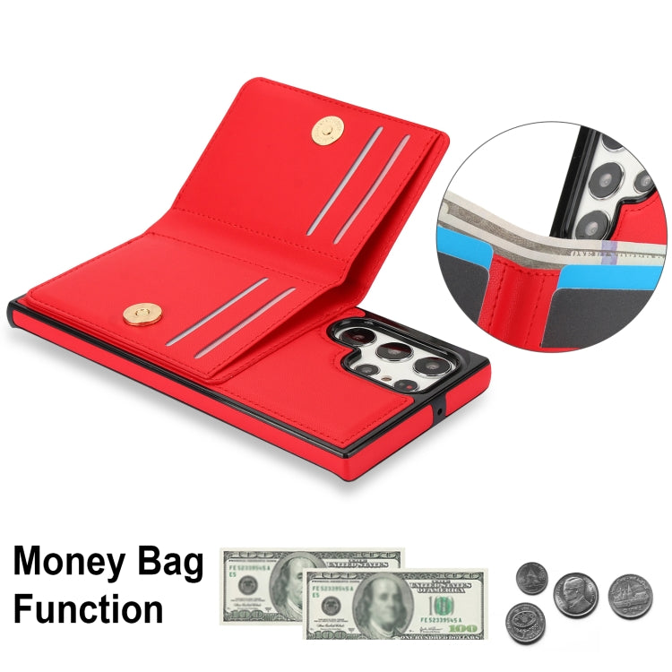 For Samsung Galaxy S22 Ultra 5G RFID Anti-theft Card Ring Holder Phone Case