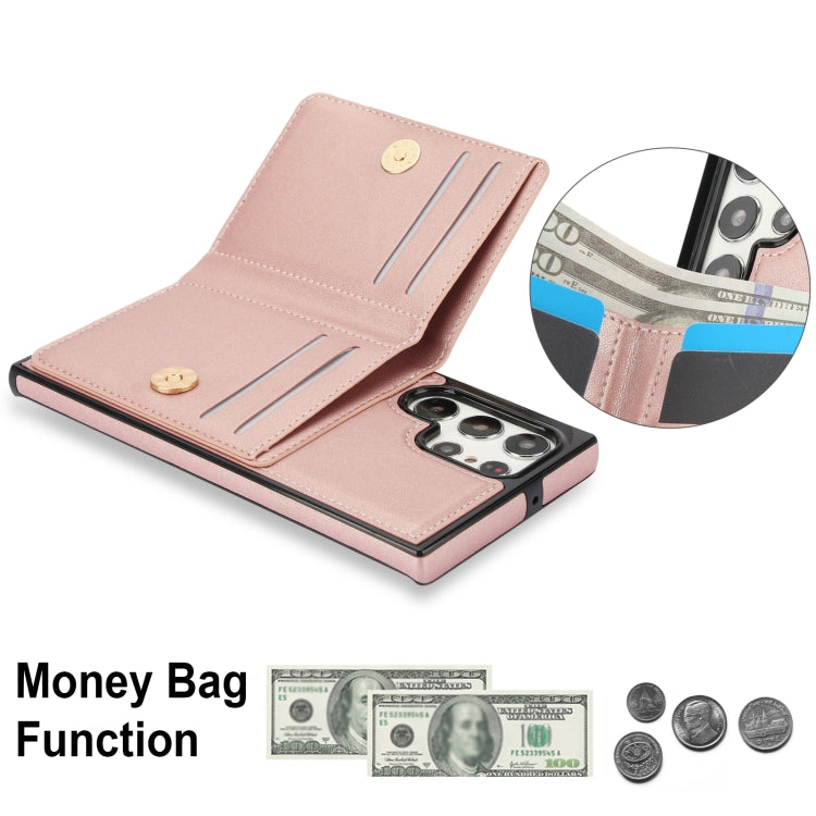 For Samsung Galaxy S22 Ultra 5G RFID Anti-theft Card Ring Holder Phone Case