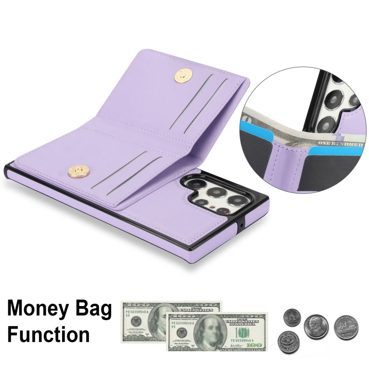 For Samsung Galaxy S22 Ultra 5G RFID Anti-theft Card Ring Holder Phone Case