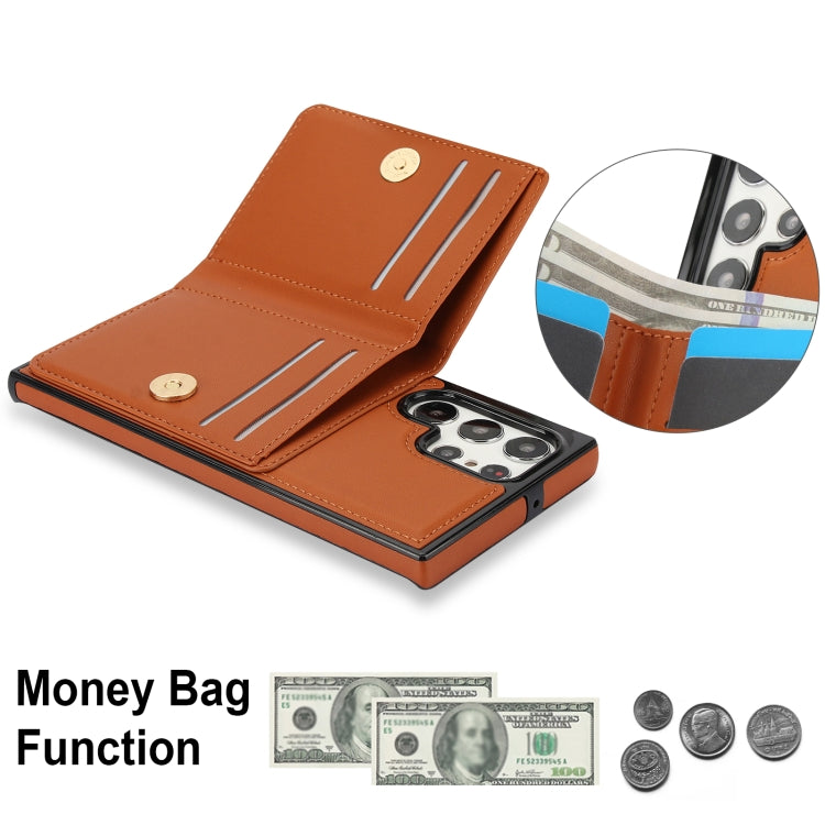 For Samsung Galaxy S22 Ultra 5G RFID Anti-theft Card Ring Holder Phone Case