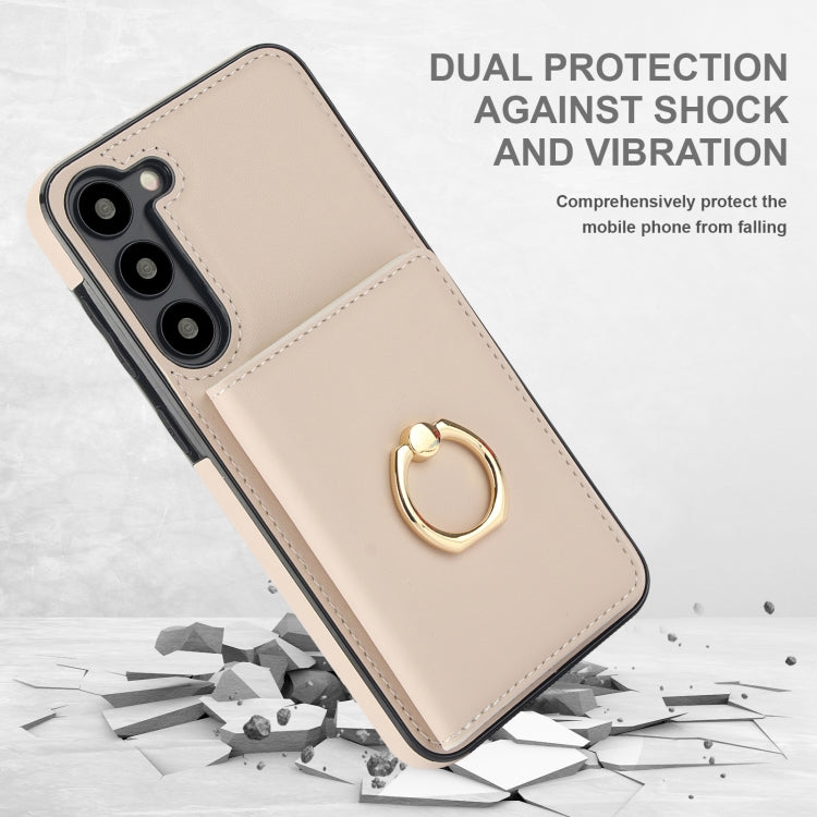 For Samsung Galaxy S23 5G RFID Anti-theft Card Ring Holder Phone Case
