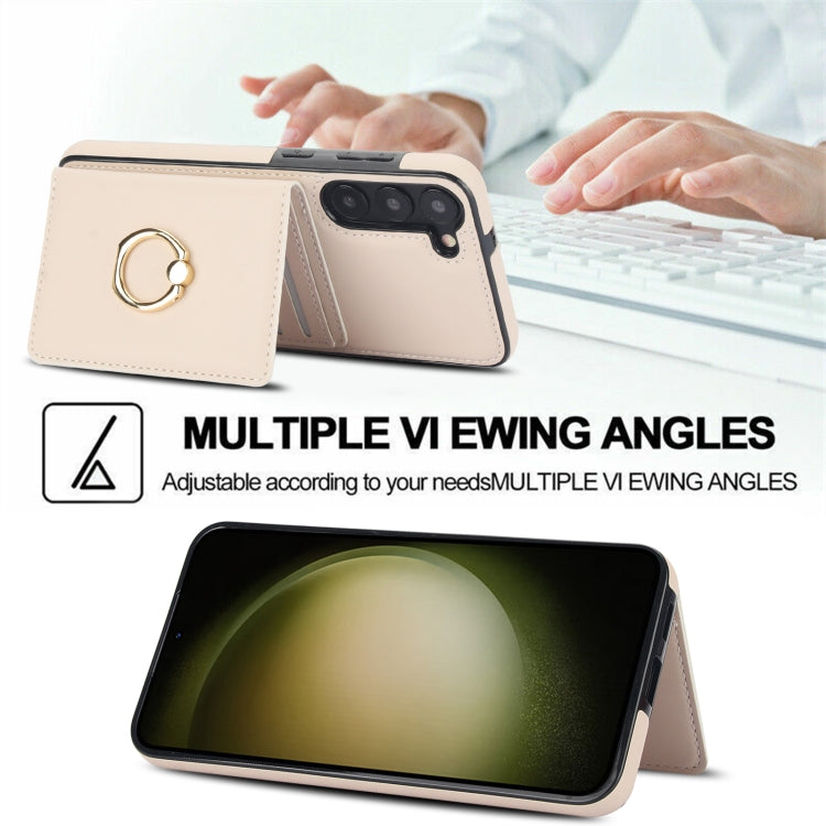For Samsung Galaxy S23 5G RFID Anti-theft Card Ring Holder Phone Case