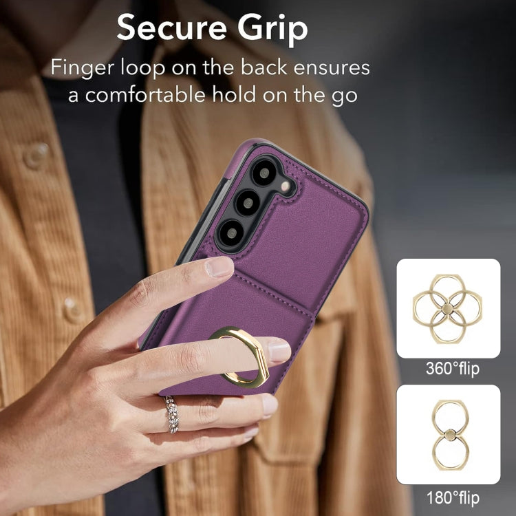 For Samsung Galaxy S23 5G RFID Anti-theft Card Ring Holder Phone Case