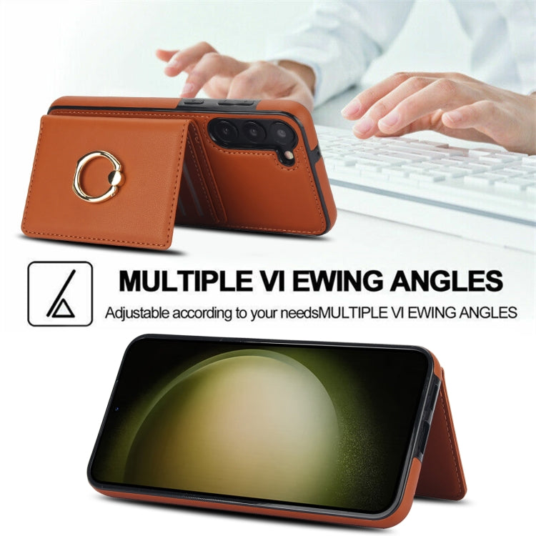 For Samsung Galaxy S23 5G RFID Anti-theft Card Ring Holder Phone Case