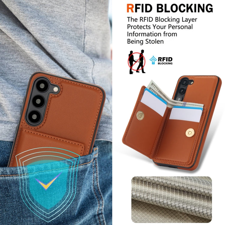 For Samsung Galaxy S23 5G RFID Anti-theft Card Ring Holder Phone Case