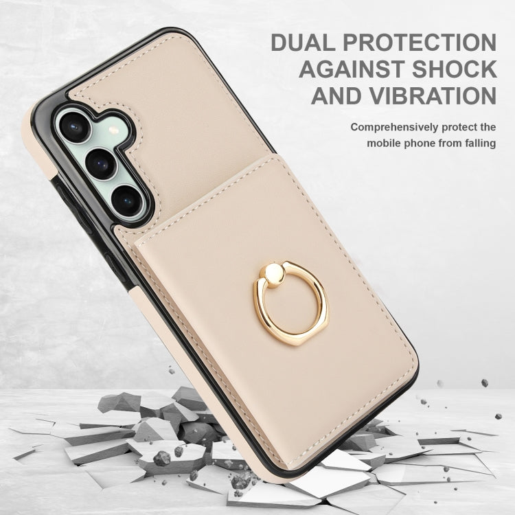For Samsung Galaxy S23 FE 5G RFID Anti-theft Card Ring Holder Phone Case