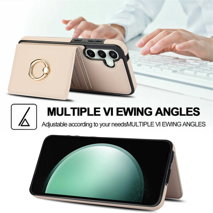 For Samsung Galaxy S23 FE 5G RFID Anti-theft Card Ring Holder Phone Case