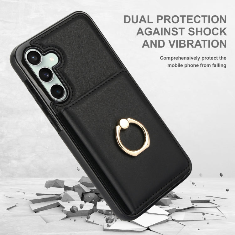 For Samsung Galaxy S23 FE 5G RFID Anti-theft Card Ring Holder Phone Case