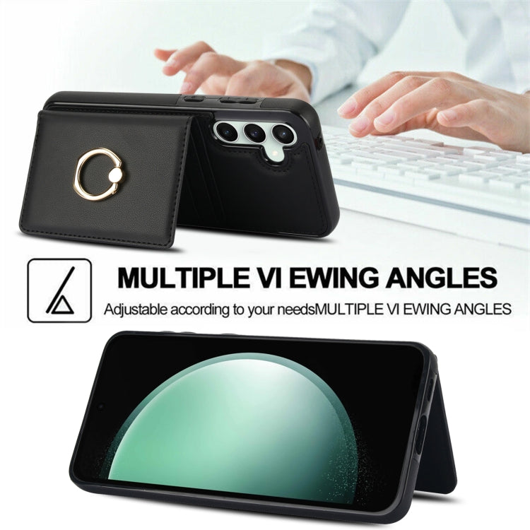 For Samsung Galaxy S23 FE 5G RFID Anti-theft Card Ring Holder Phone Case