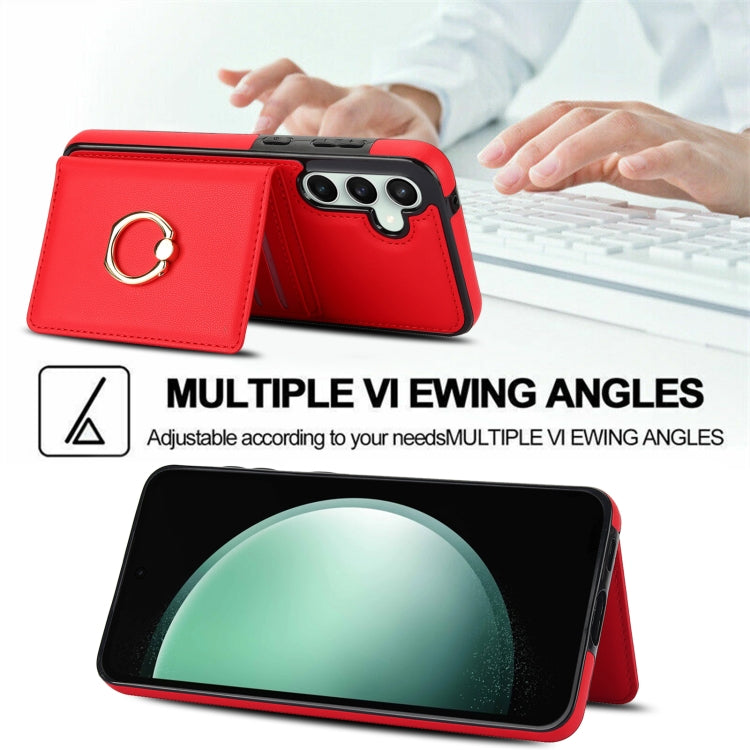 For Samsung Galaxy S23 FE 5G RFID Anti-theft Card Ring Holder Phone Case