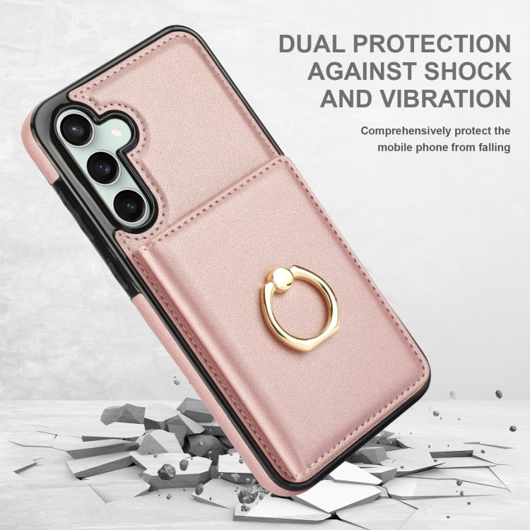For Samsung Galaxy S23 FE 5G RFID Anti-theft Card Ring Holder Phone Case