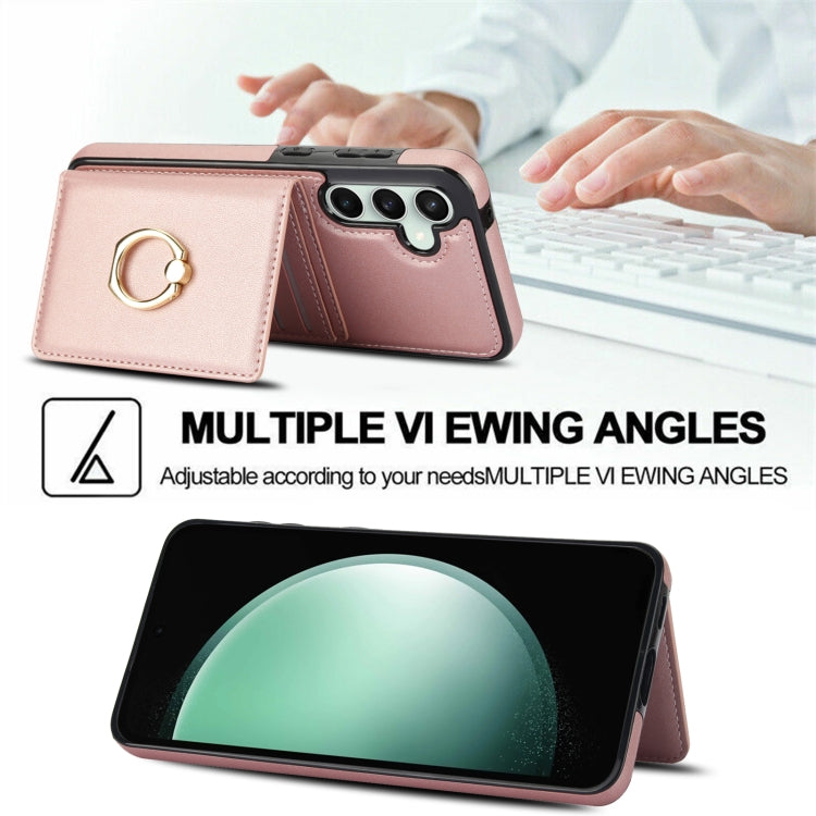 For Samsung Galaxy S23 FE 5G RFID Anti-theft Card Ring Holder Phone Case