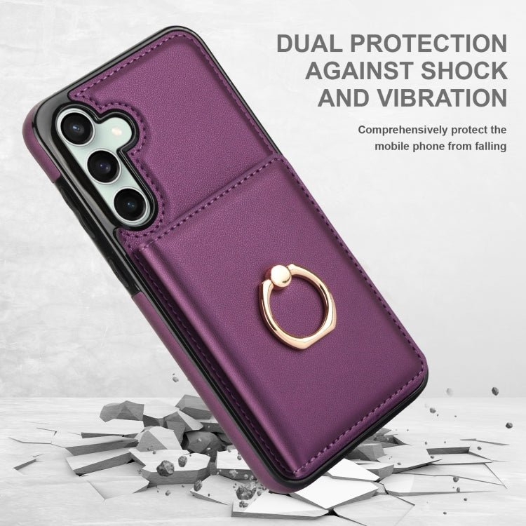 For Samsung Galaxy S23 FE 5G RFID Anti-theft Card Ring Holder Phone Case