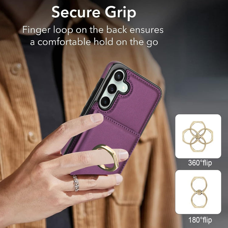 For Samsung Galaxy S23 FE 5G RFID Anti-theft Card Ring Holder Phone Case
