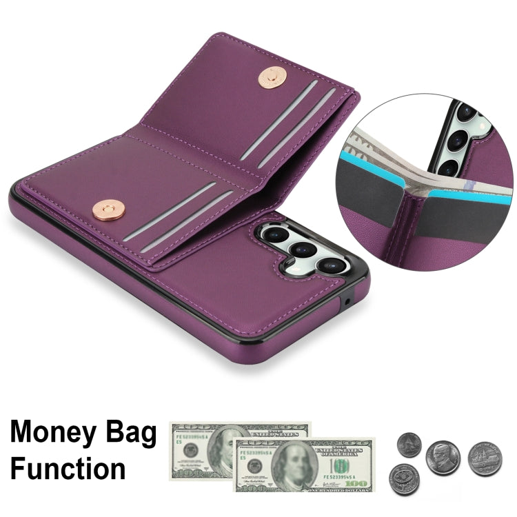 For Samsung Galaxy S23 FE 5G RFID Anti-theft Card Ring Holder Phone Case