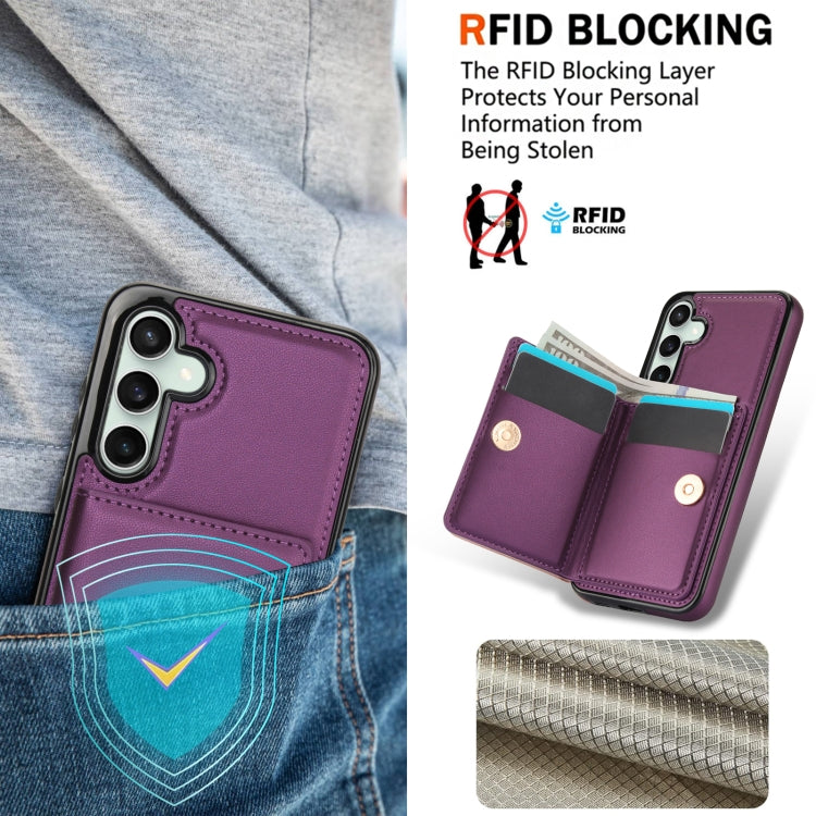 For Samsung Galaxy S23 FE 5G RFID Anti-theft Card Ring Holder Phone Case
