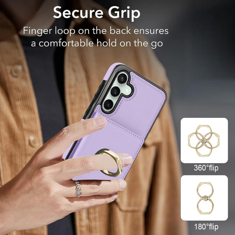 For Samsung Galaxy S23 FE 5G RFID Anti-theft Card Ring Holder Phone Case