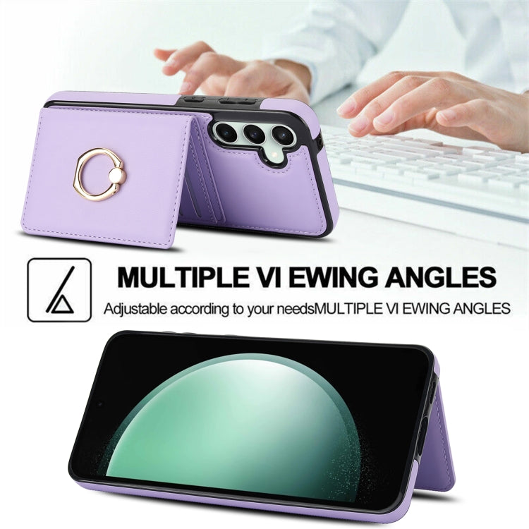 For Samsung Galaxy S23 FE 5G RFID Anti-theft Card Ring Holder Phone Case