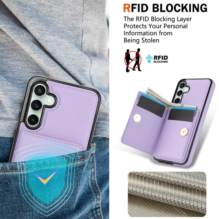 For Samsung Galaxy S23 FE 5G RFID Anti-theft Card Ring Holder Phone Case