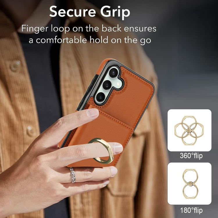 For Samsung Galaxy S23 FE 5G RFID Anti-theft Card Ring Holder Phone Case