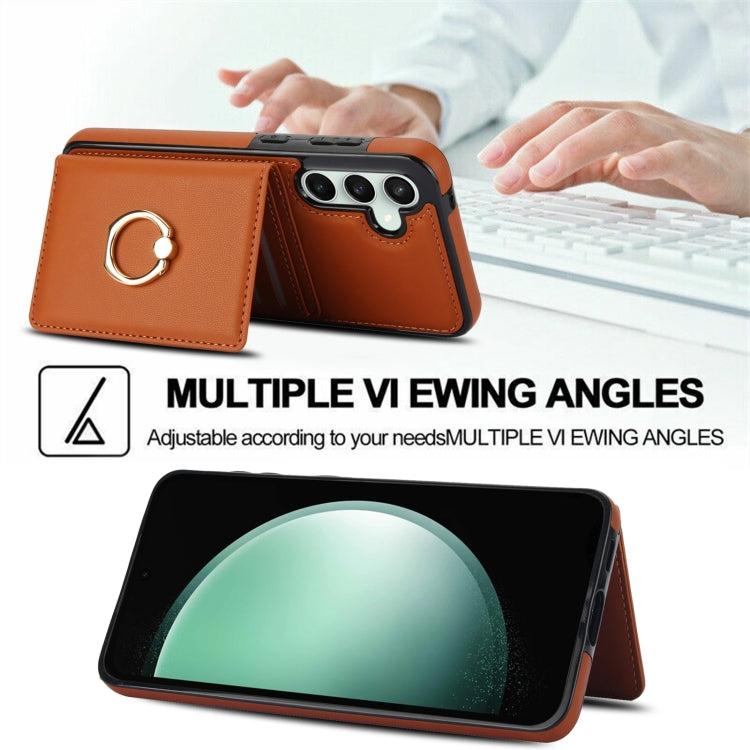 For Samsung Galaxy S23 FE 5G RFID Anti-theft Card Ring Holder Phone Case