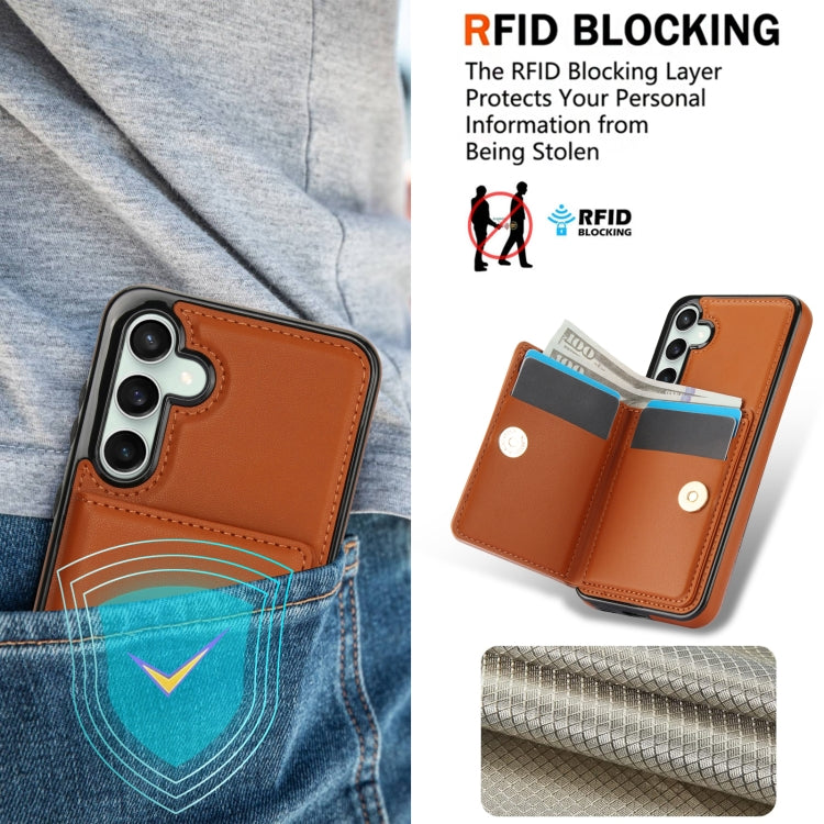 For Samsung Galaxy S23 FE 5G RFID Anti-theft Card Ring Holder Phone Case