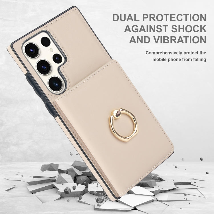For Samsung Galaxy S23 Ultra 5G RFID Anti-theft Card Ring Holder Phone Case