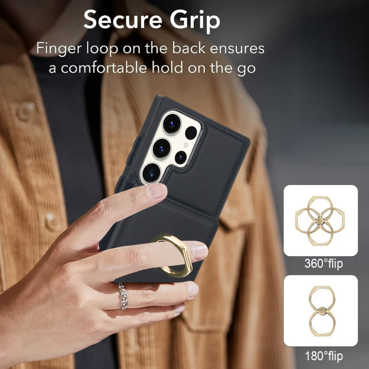 For Samsung Galaxy S23 Ultra 5G RFID Anti-theft Card Ring Holder Phone Case