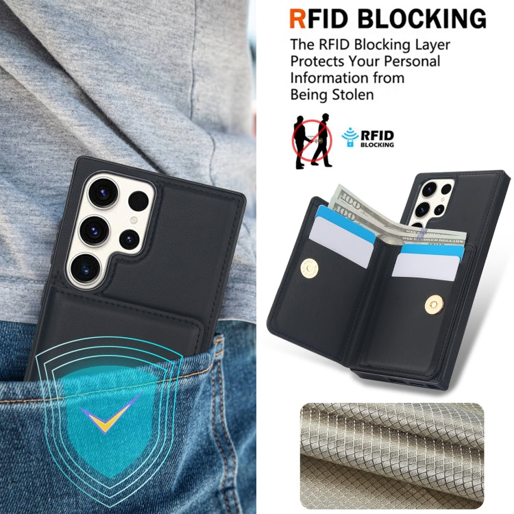For Samsung Galaxy S23 Ultra 5G RFID Anti-theft Card Ring Holder Phone Case