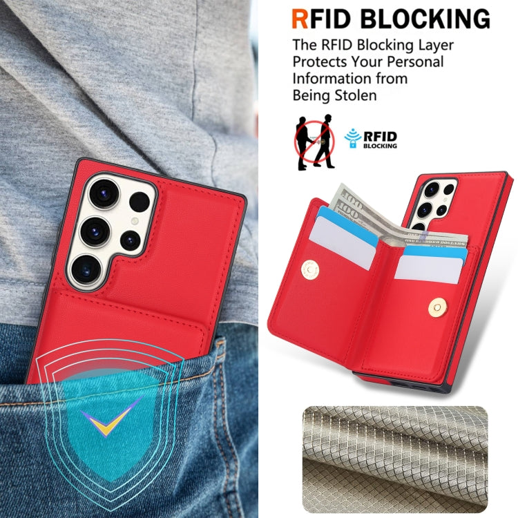 For Samsung Galaxy S23 Ultra 5G RFID Anti-theft Card Ring Holder Phone Case