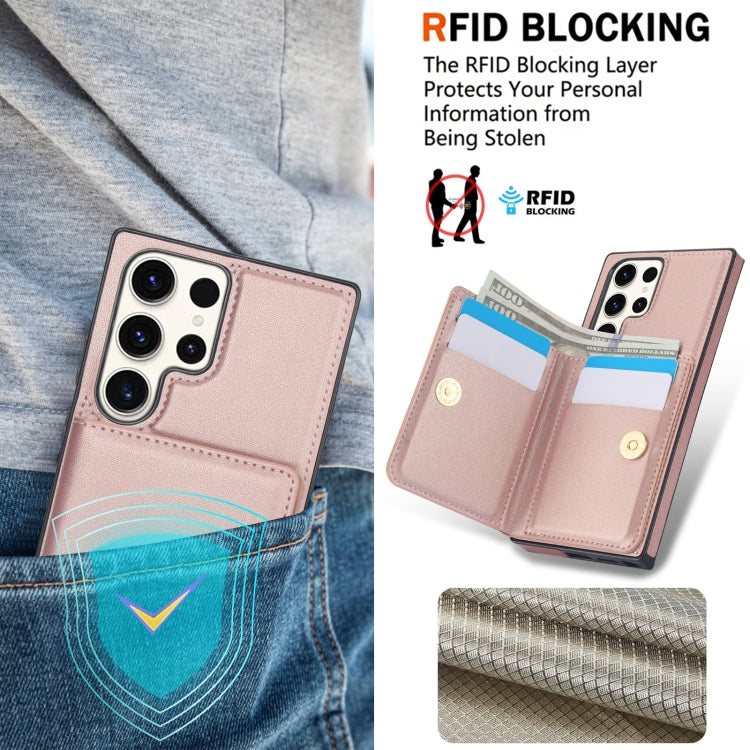 For Samsung Galaxy S23 Ultra 5G RFID Anti-theft Card Ring Holder Phone Case