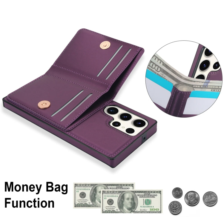For Samsung Galaxy S23 Ultra 5G RFID Anti-theft Card Ring Holder Phone Case