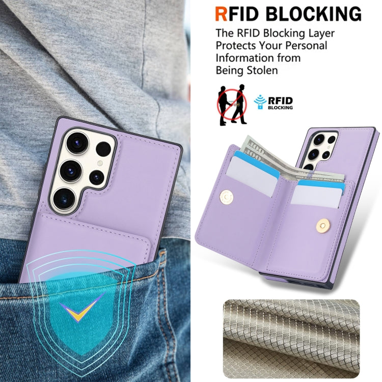 For Samsung Galaxy S23 Ultra 5G RFID Anti-theft Card Ring Holder Phone Case