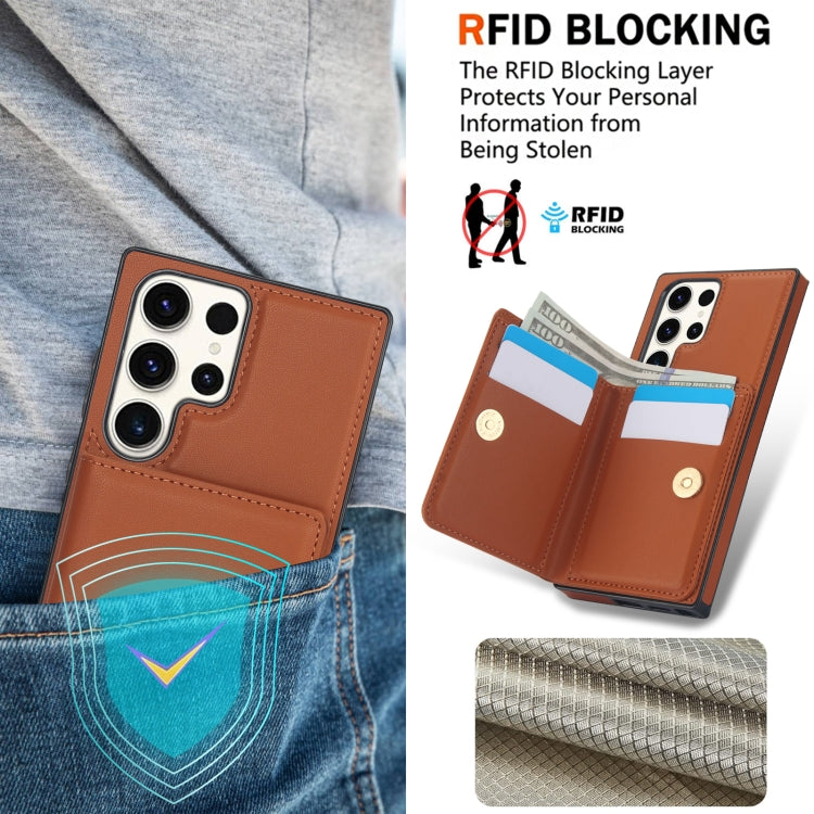 For Samsung Galaxy S23 Ultra 5G RFID Anti-theft Card Ring Holder Phone Case