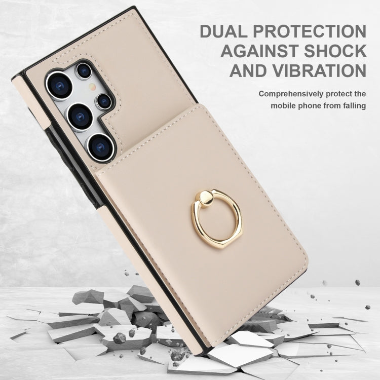 For Samsung Galaxy S24 Ultra 5G RFID Anti-theft Card Ring Holder Phone Case