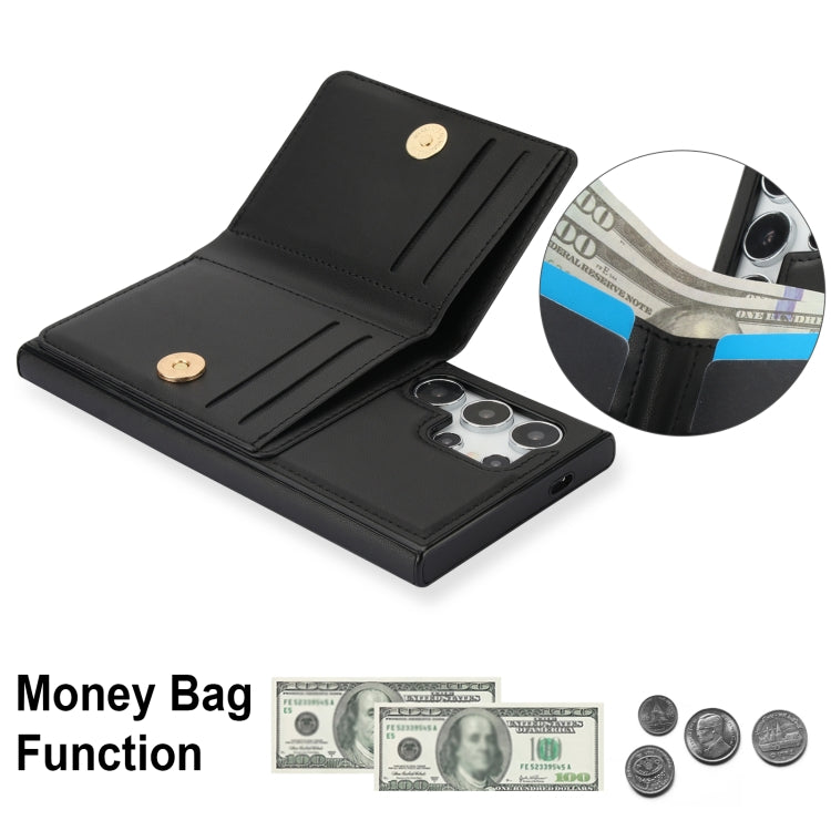 For Samsung Galaxy S24 Ultra 5G RFID Anti-theft Card Ring Holder Phone Case