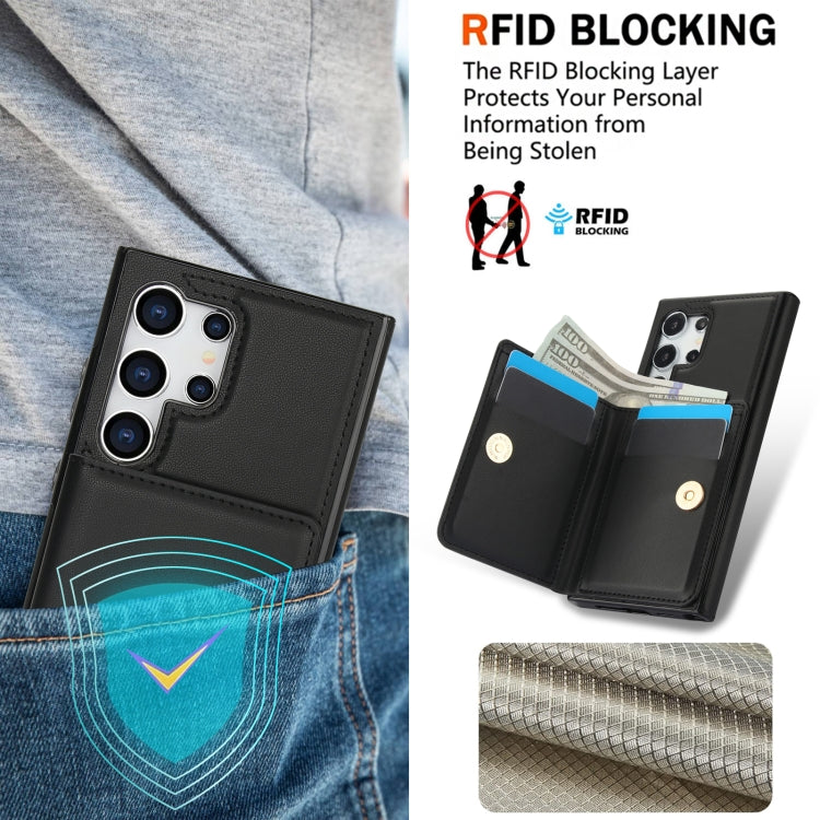 For Samsung Galaxy S24 Ultra 5G RFID Anti-theft Card Ring Holder Phone Case