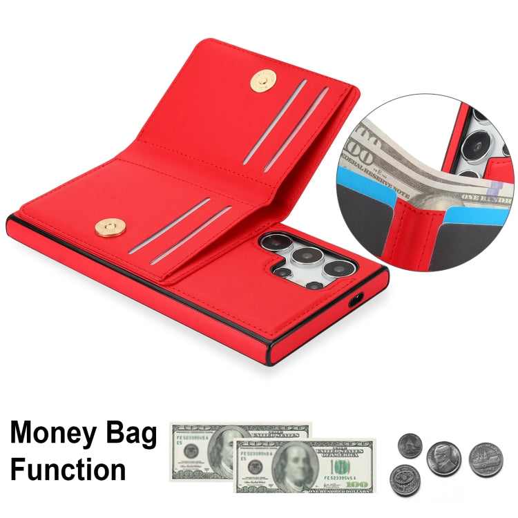 For Samsung Galaxy S24 Ultra 5G RFID Anti-theft Card Ring Holder Phone Case
