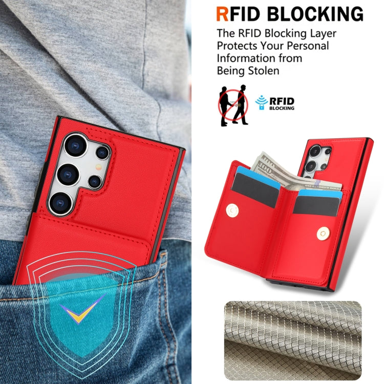 For Samsung Galaxy S24 Ultra 5G RFID Anti-theft Card Ring Holder Phone Case