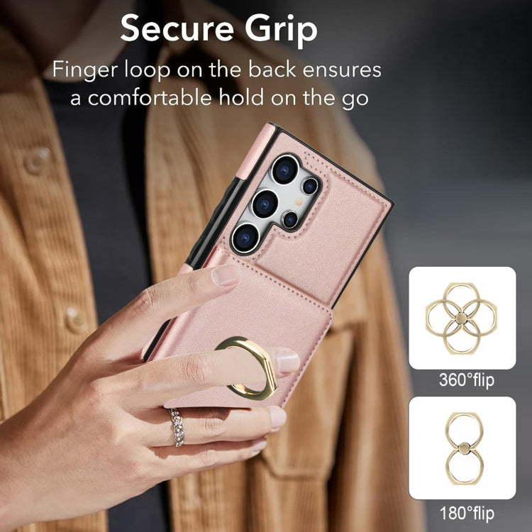 For Samsung Galaxy S24 Ultra 5G RFID Anti-theft Card Ring Holder Phone Case