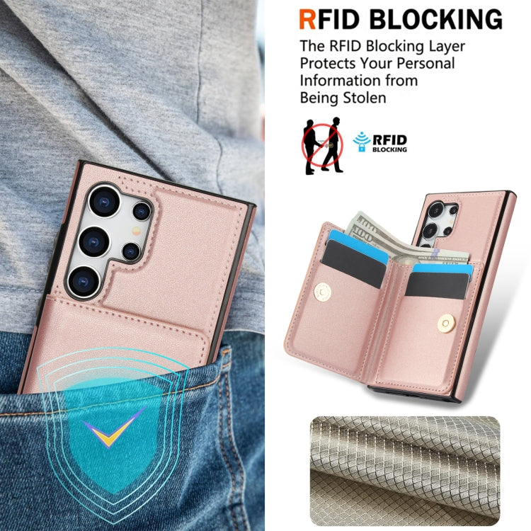 For Samsung Galaxy S24 Ultra 5G RFID Anti-theft Card Ring Holder Phone Case
