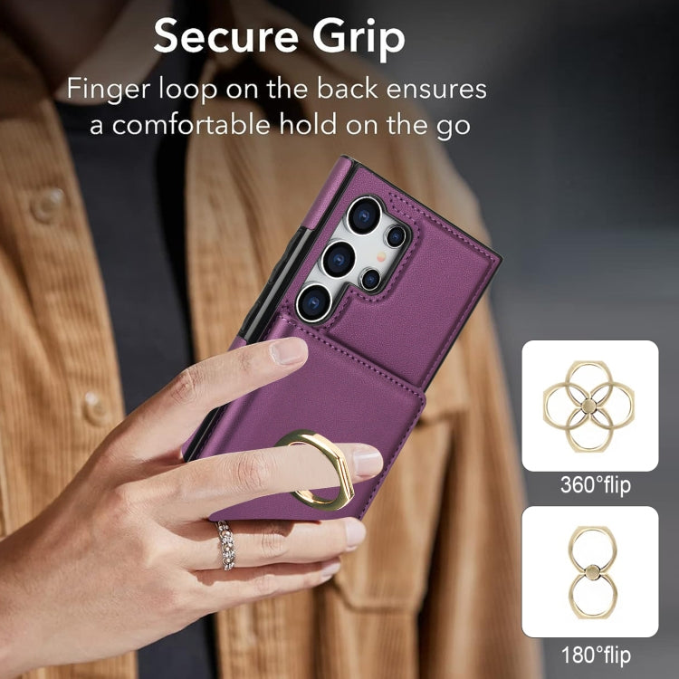 For Samsung Galaxy S24 Ultra 5G RFID Anti-theft Card Ring Holder Phone Case