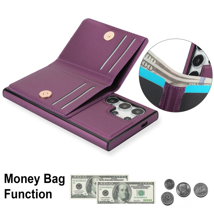 For Samsung Galaxy S24 Ultra 5G RFID Anti-theft Card Ring Holder Phone Case