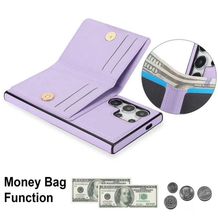 For Samsung Galaxy S24 Ultra 5G RFID Anti-theft Card Ring Holder Phone Case