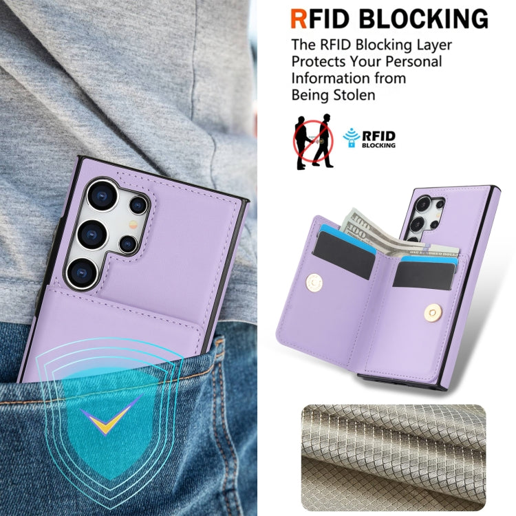 For Samsung Galaxy S24 Ultra 5G RFID Anti-theft Card Ring Holder Phone Case