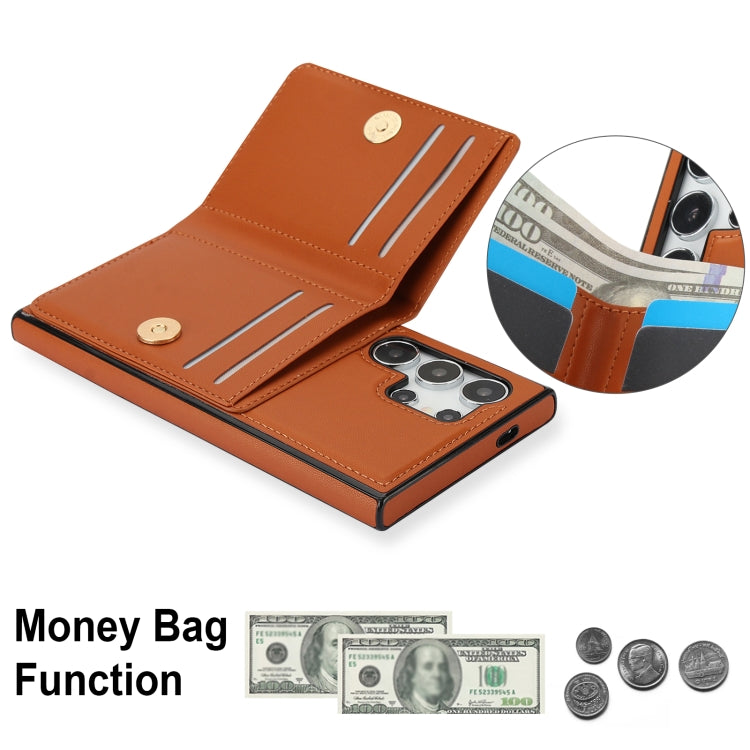 For Samsung Galaxy S24 Ultra 5G RFID Anti-theft Card Ring Holder Phone Case