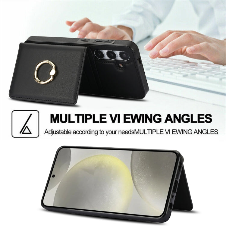 For Samsung Galaxy S24+ 5G RFID Anti-theft Card Ring Holder Phone Case