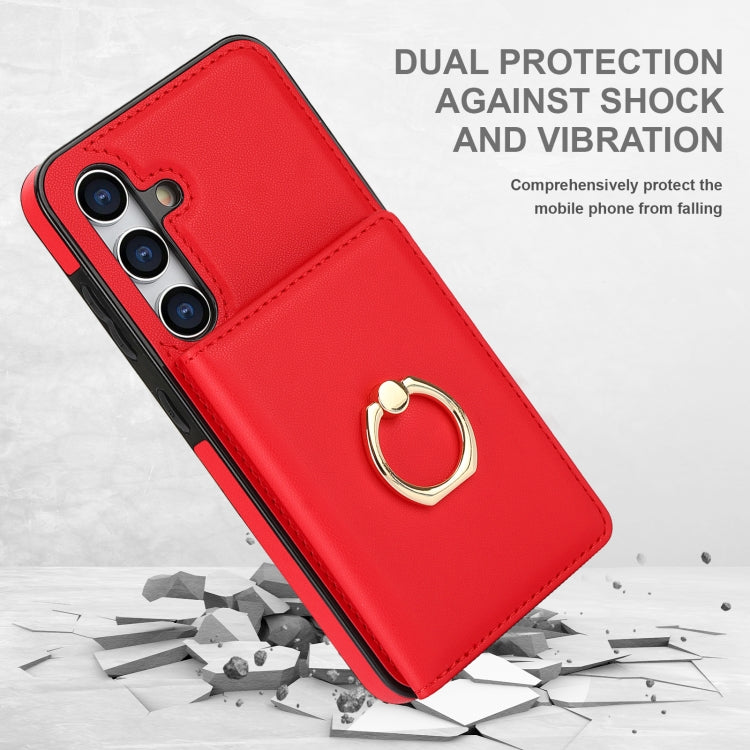For Samsung Galaxy S24+ 5G RFID Anti-theft Card Ring Holder Phone Case